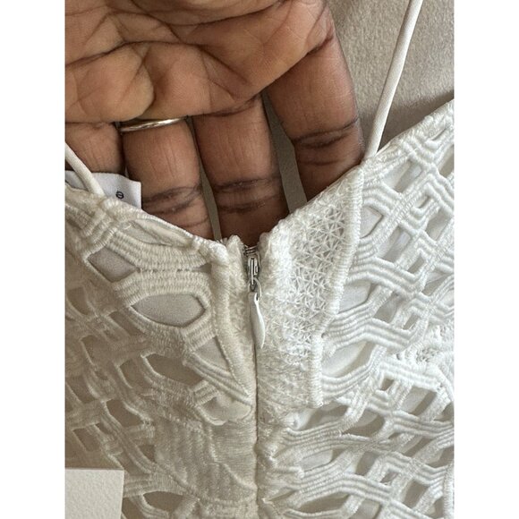 Endless Rose All Over Eyelet Mermaid Dress Floral Open Back V Neck Wedding NWT - Picture 7 of 13